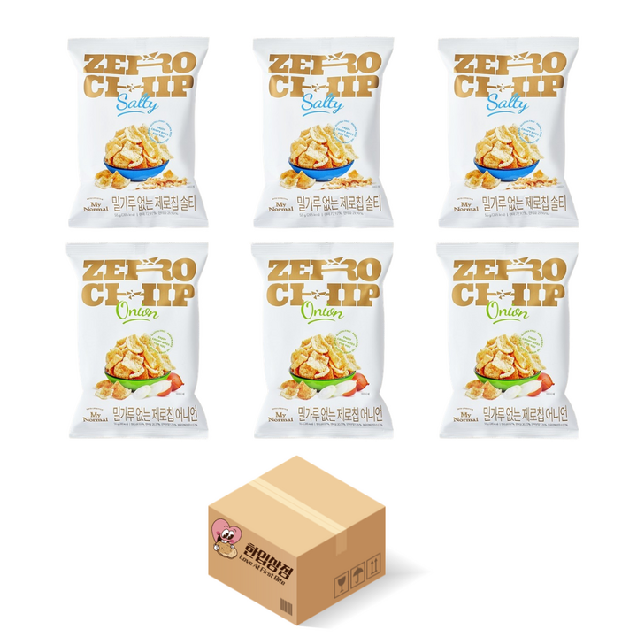 마이노멀 밀가루없는 현미칩 제로칩 솔티3+어니언3, 55g