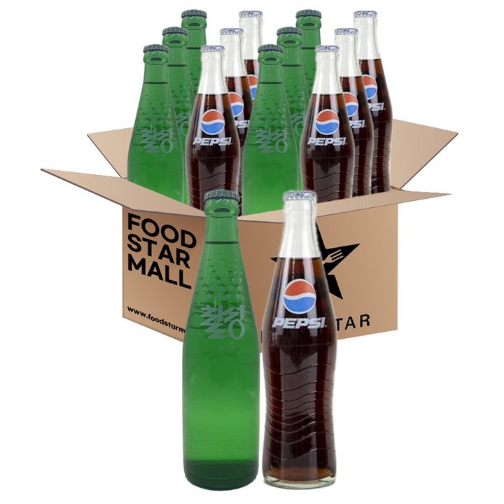 푸드스타 병음료 칠성사이다 340ml 펩시콜라 355ml, 12개