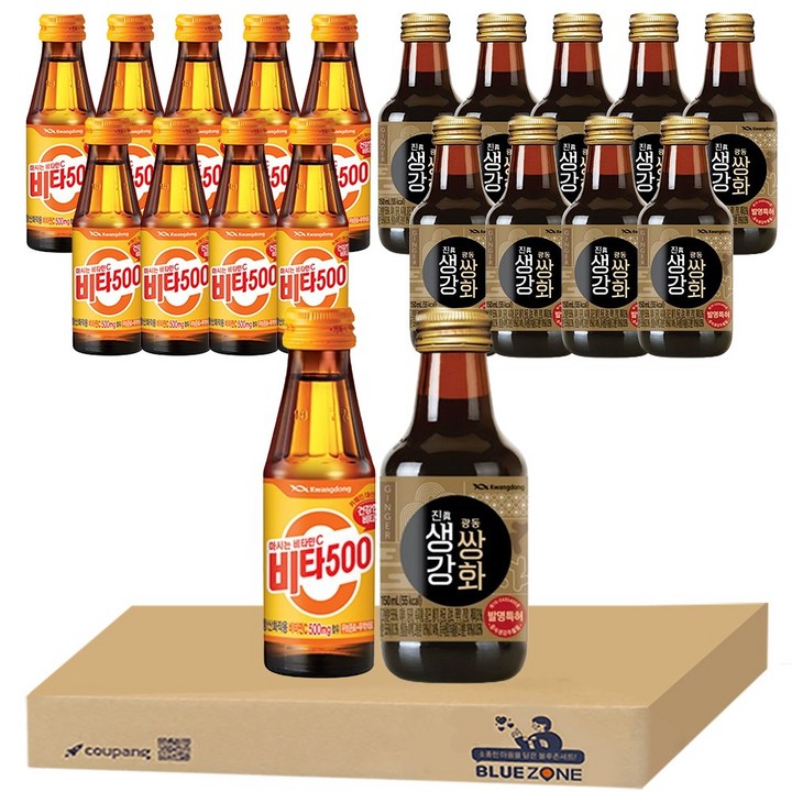 비타500 100ml x 10병 + 생강쌍화 150ml x 10병, 20병, 100 mL, 150 mL