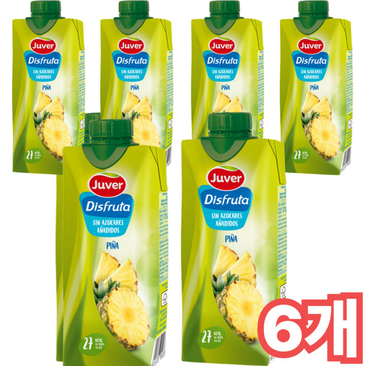[쿨앤드몰] 후버 디스프루타 파인애플, 6개, 330ml