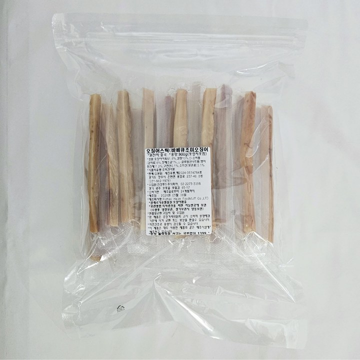 세진유통 오징어스틱 플레인 바베큐오징어 진성푸드 개별포장 골프라운딩간식 탕비실, 1개, 900g