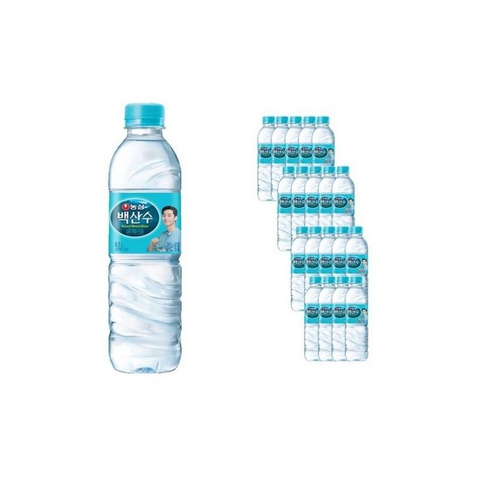 백산수 유라벨, 500ml, 40개
