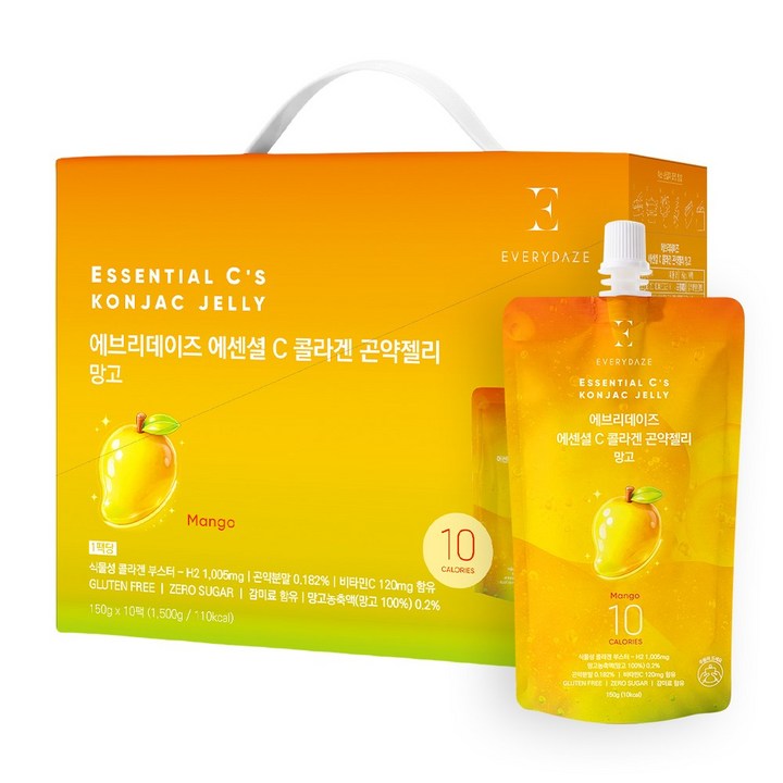 에브리데이즈 에센셜 C 콜라겐 곤약 젤리 망고, 1박스, 150g