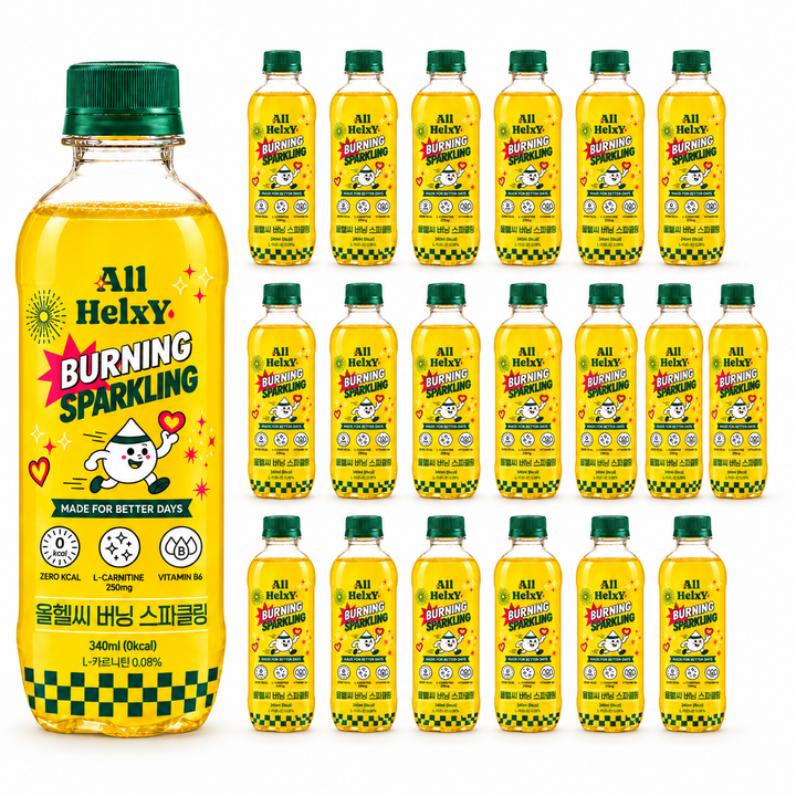 올헬씨 버닝 스파클링 제로, 20개, 340ml
