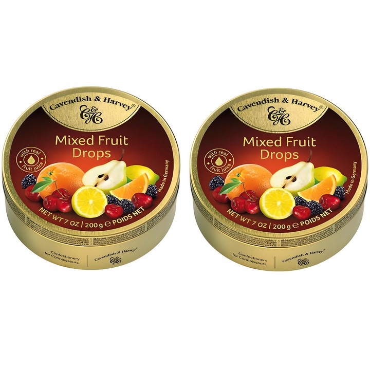 캐빈디쉬앤하비 캔디 종합 과일맛, 200g, 2개