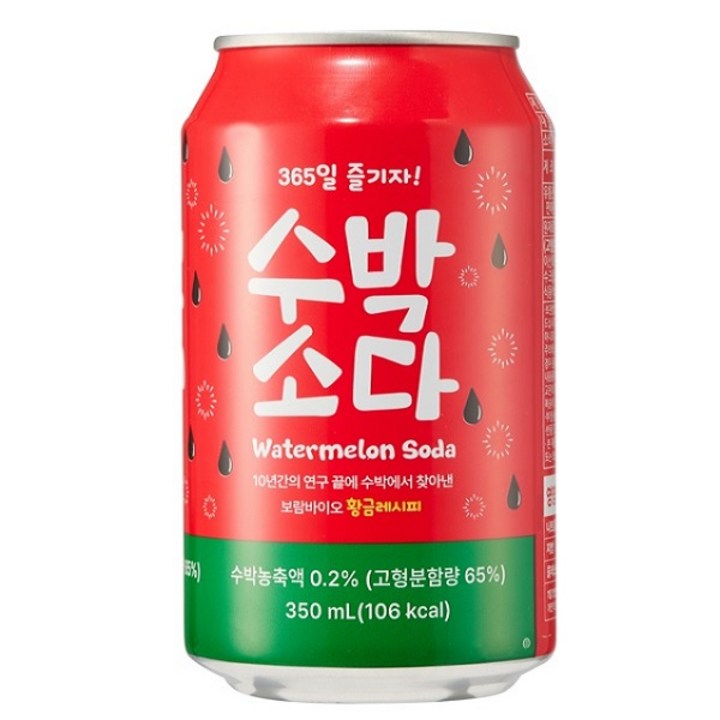수박소다 350ml 24캔(뚱뚱), 24개
