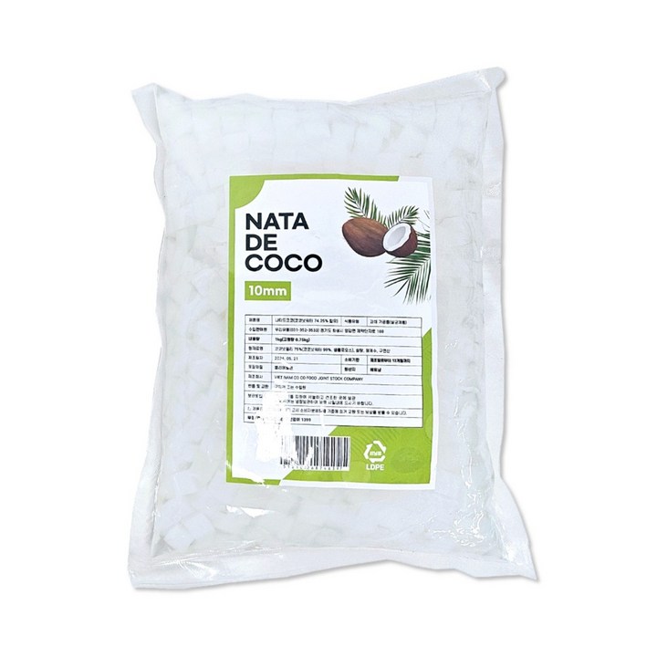나타드코코 나타데코코 코코넛 젤리 10mm, 1kg, 1개