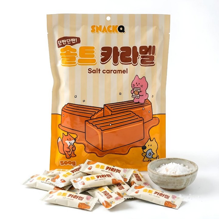 스낵큐 소금 카라멜 80p, 1개, 500g