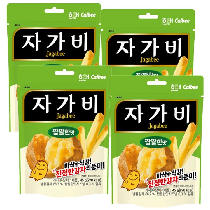 해태제과 자가비 짭짤한 맛, 45g, 4개