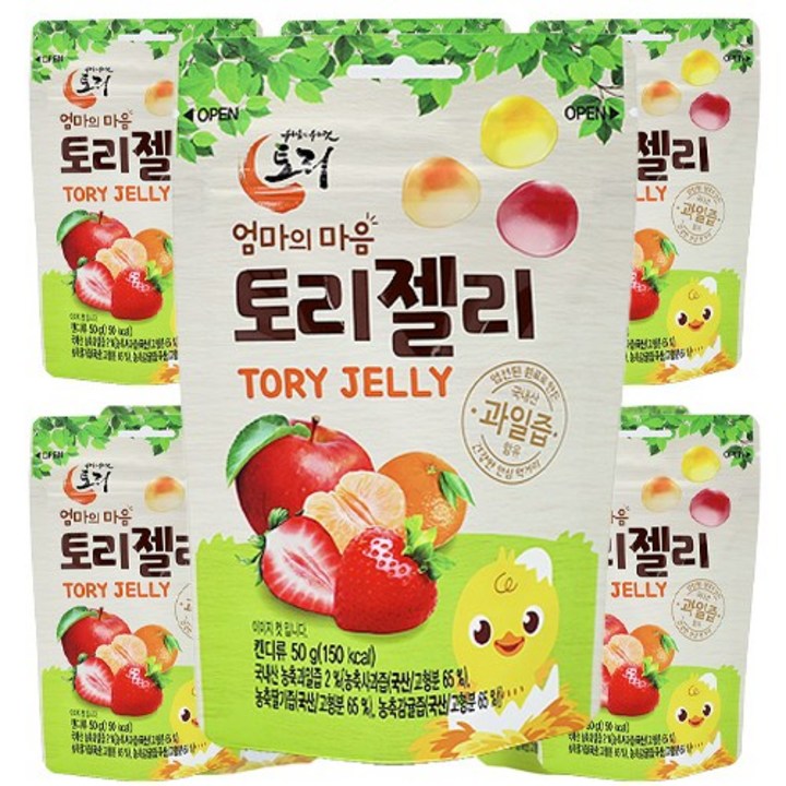 엄마의 마음 유기농 과즙 토리젤리 아기젤리, 8개, 50g
