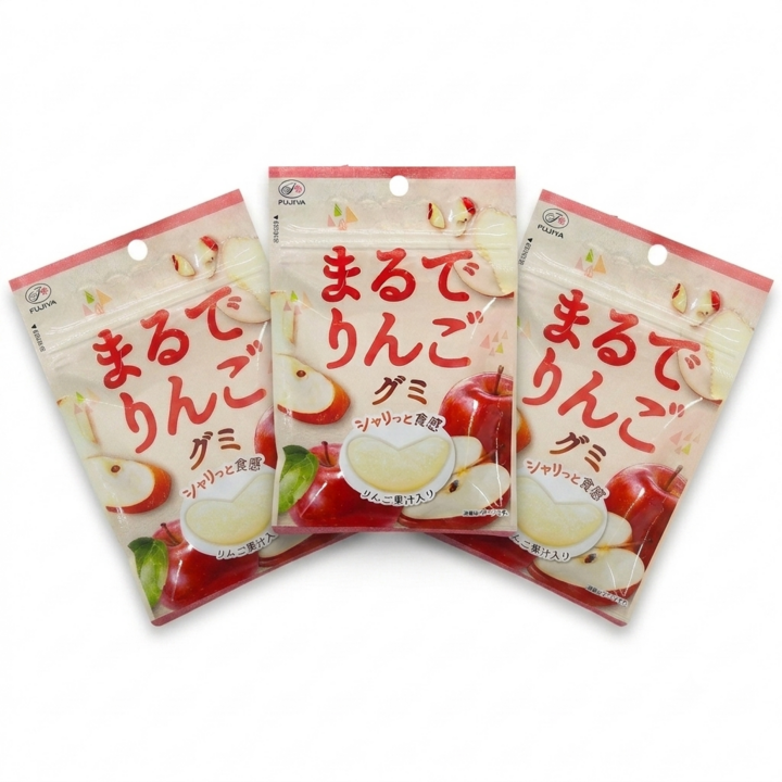 후지야 마루데 링고 사과맛 젤리 44g 3개 (아삭 상큼 디저트)