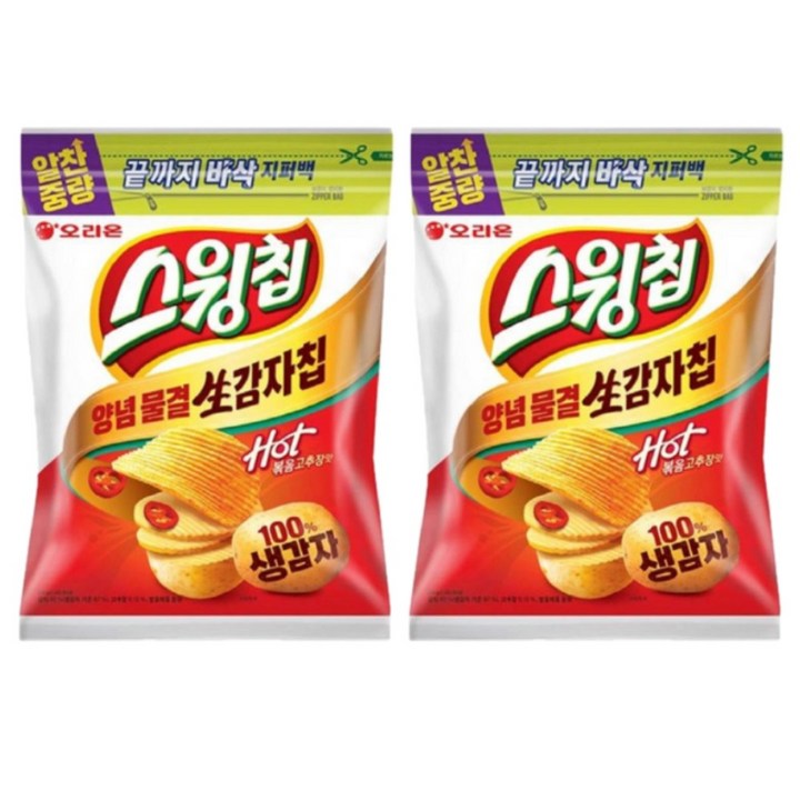 스윙칩 핫 볶음고추장맛, 244g, 2개