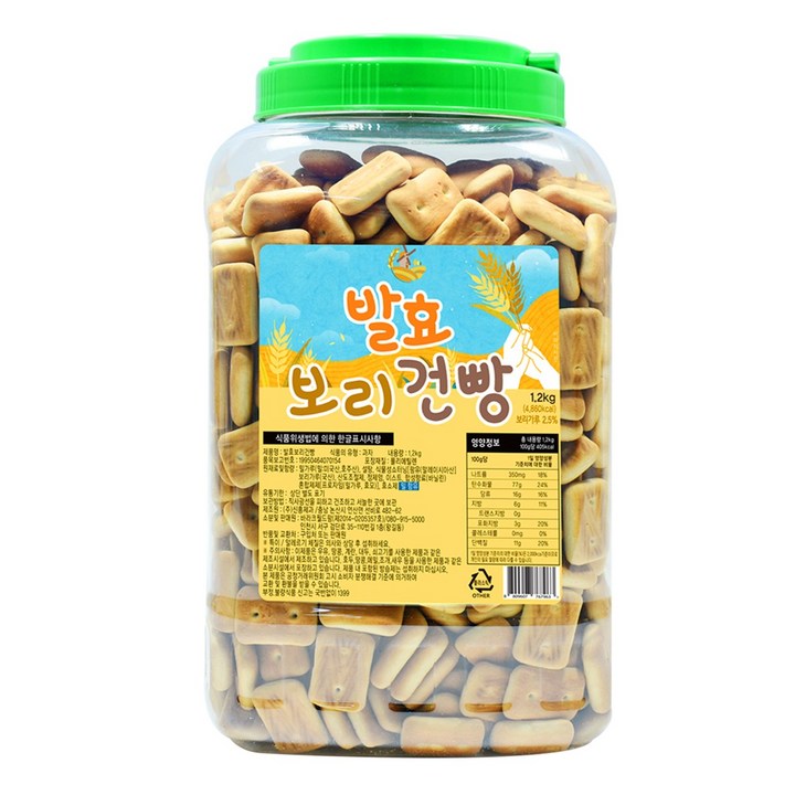 바라크 발효 보리 건빵, 1.2kg, 1개