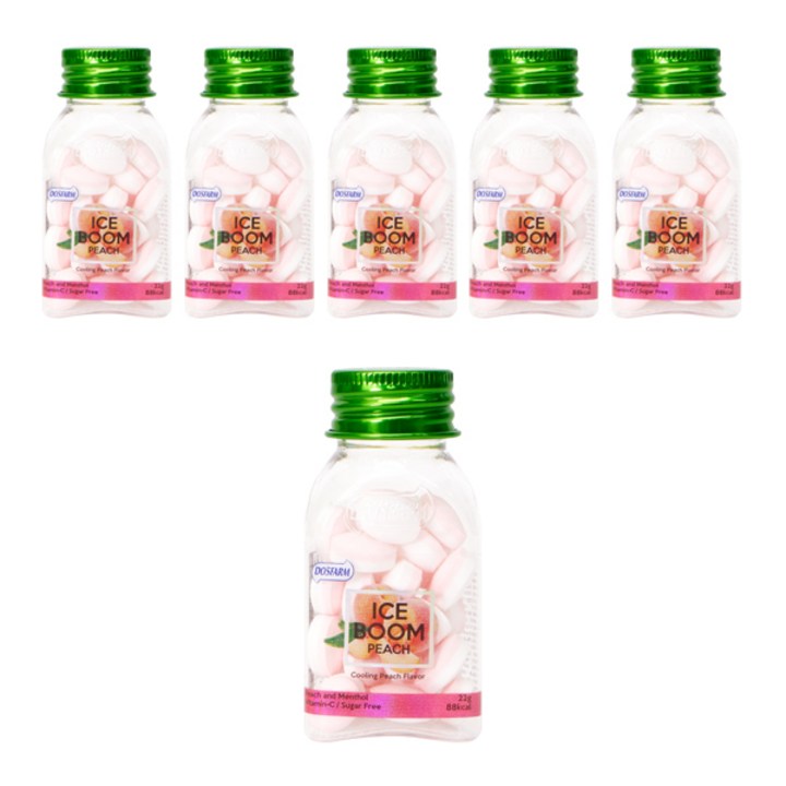 도스팜 아이스붐 복숭아향 캔디, 22g, 6개