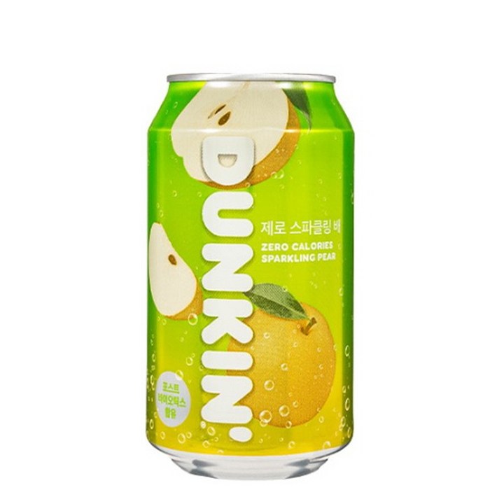던킨 제로 탄산 배 음료, 350ml, 6개