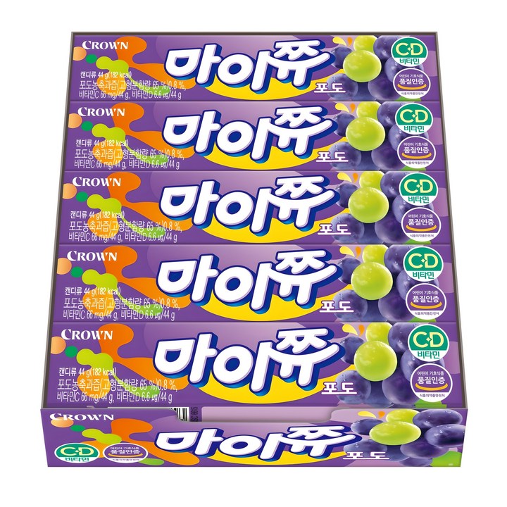 마이쮸 포도, 44g, 15개