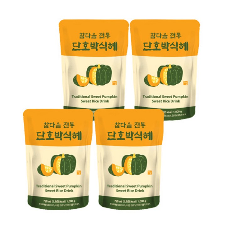 참다음 단호박 전통식혜, 790ml, 4개