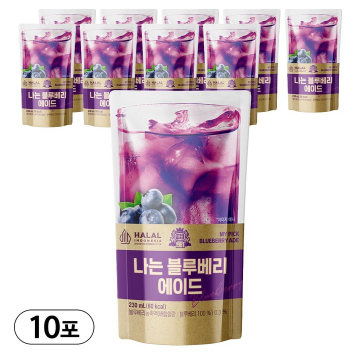 [태웅식품] 나는블루베리에이드 230ml, 10개