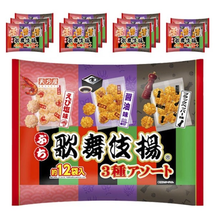 아마노야 쁘띠 가부키아게 3종 어쏘트 12개입, 12개, 156g