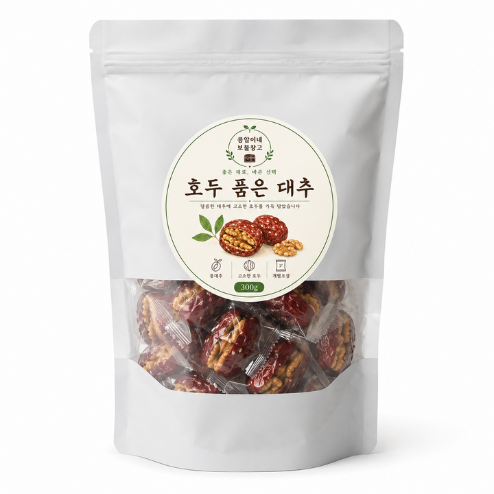 [콩알이네] 호두 품은 대추, 1개, 300g