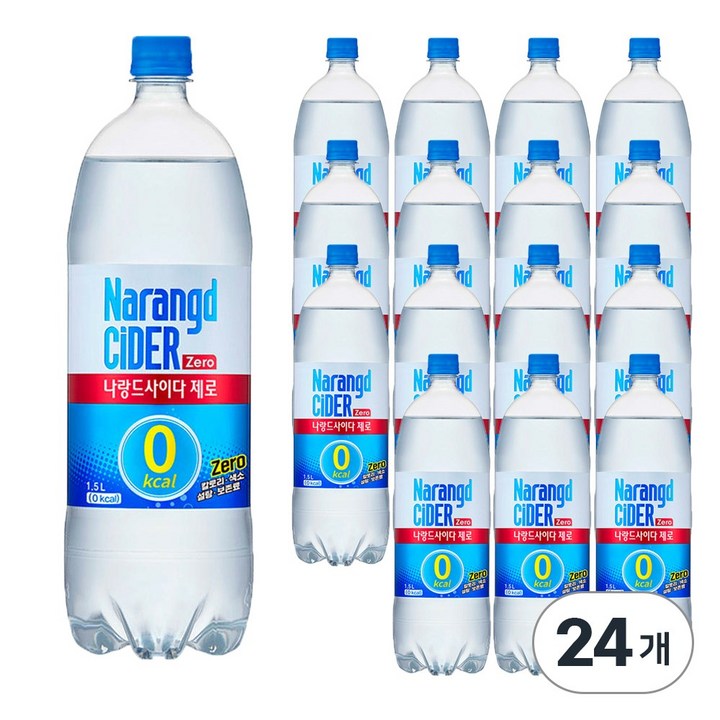 나랑드사이다 제로, 1.5L, 24개