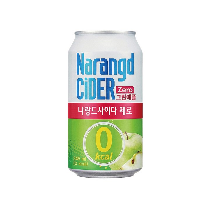 나랑드사이다 제로 그린애플 캔, 345ml, 48개