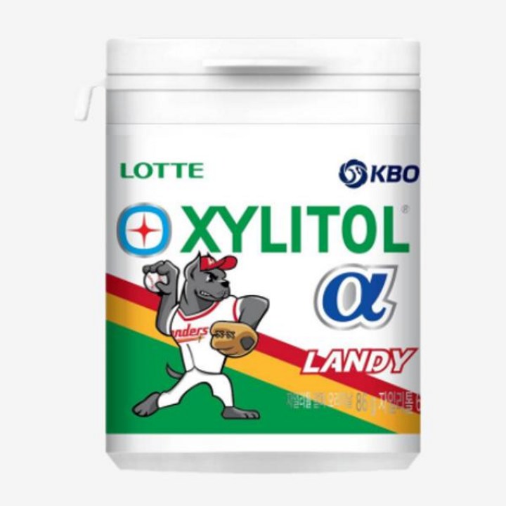롯데자일리톨 KBO 알파 오리지날 껌 SSG 랜더스, 86g, 1개