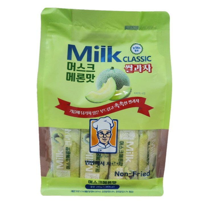 밀크클래식쌀과자 머스크메론맛, 240g, 4개