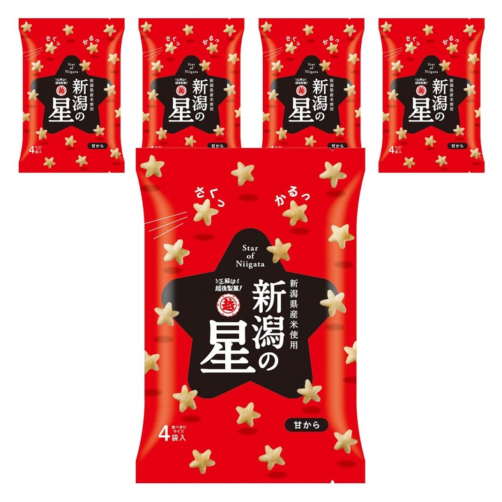 에치고세이카 니이가타의 별 달콤짭짤한 맛 4개입, 5개, 80g