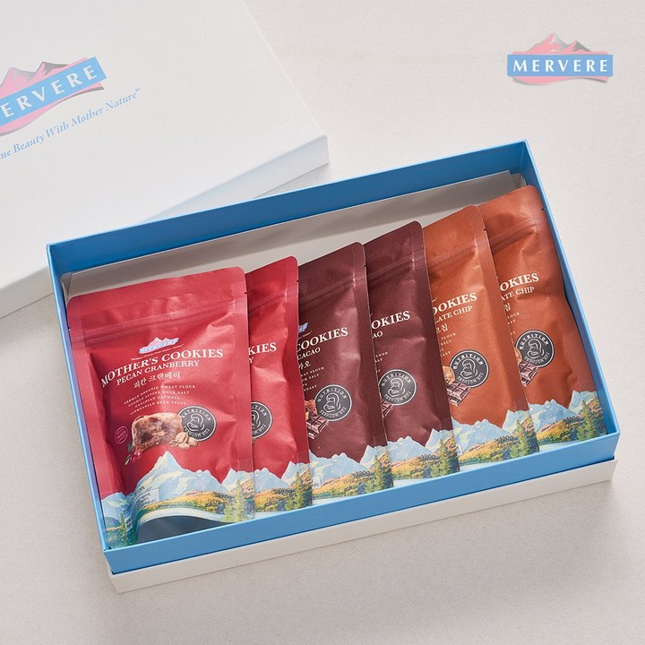 메르베르 산모 출산 후 명품 선물 모유 수유 쿠키 3종 6봉, 1개, 720g
