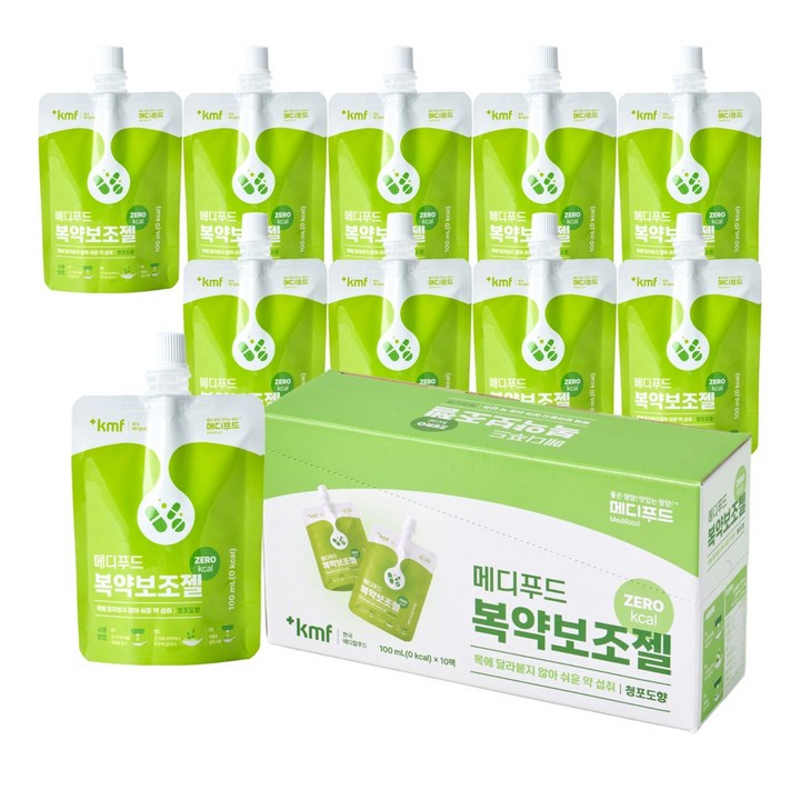 메디푸드 복약보조젤 물 없이 약먹기 청포도향, 10개, 100ml