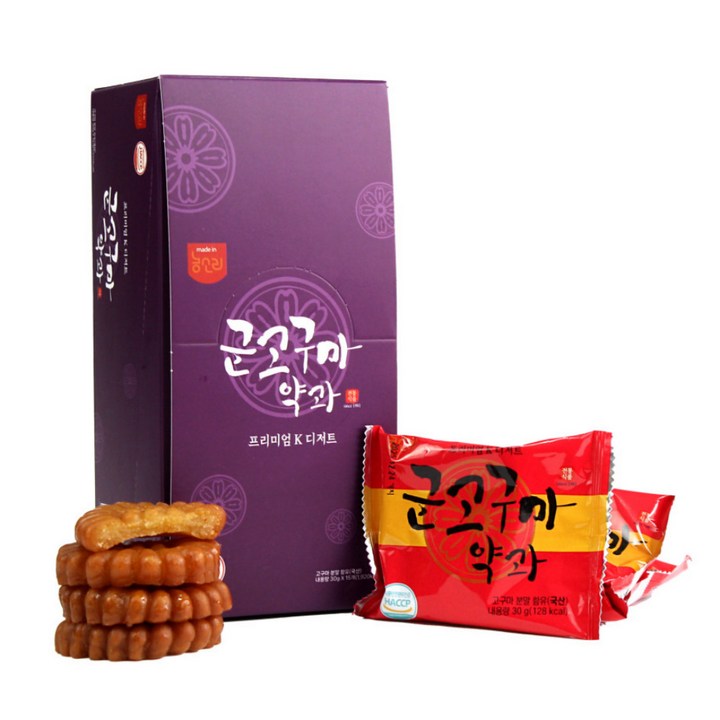 바삭바삭 농소리 군고구마 약과 프리미엄 K디저트, 30g, 15개