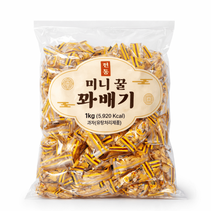 스윗셀렉트 미니 꿀 꽈배기 과자 200개입 1kg, 1개