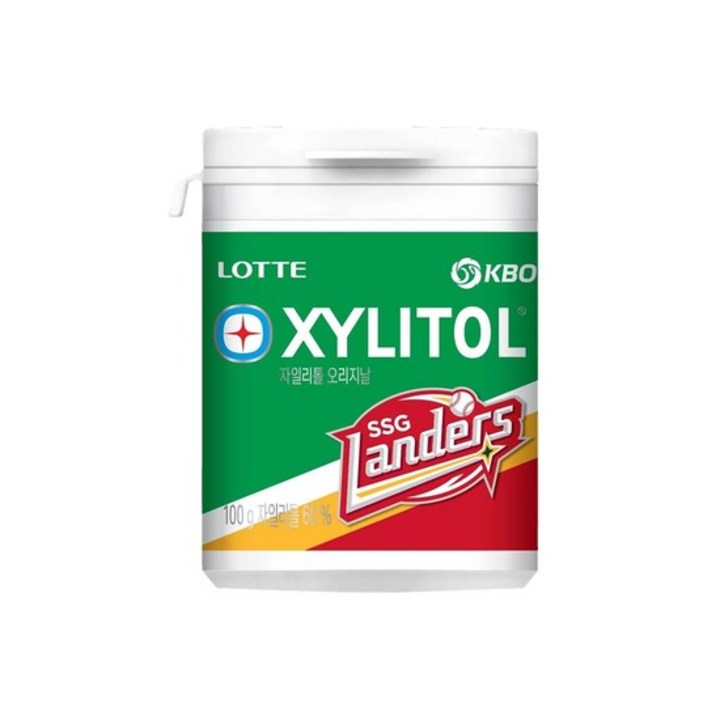 롯데자일리톨 KBO 오리지날 껌 SSG 랜더스, 100g, 2개