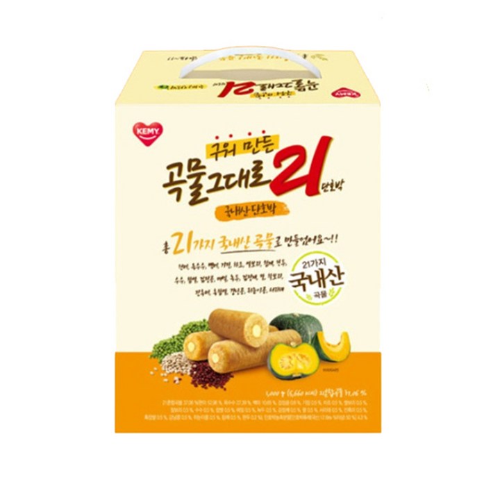 곡물그대로21 구워만든 곡물 그대로21 과자 단호박, 1kg, 1개