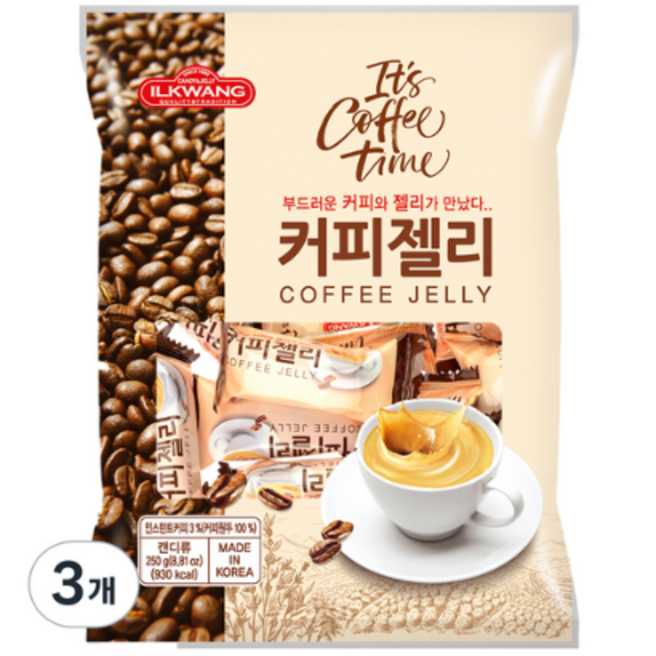 일광제과 커피젤리, 3개, 250g