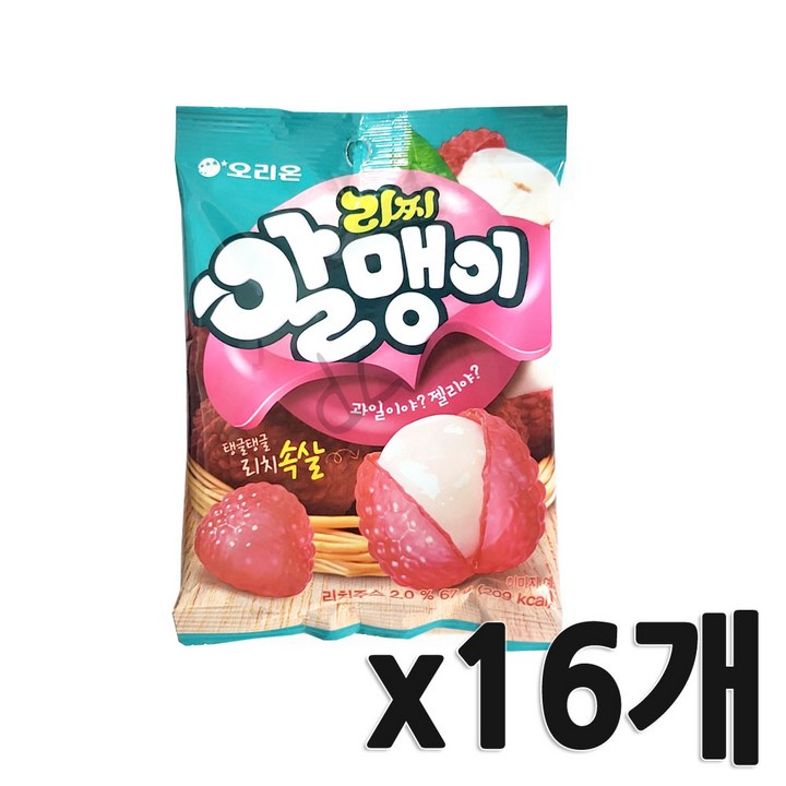오리온 리찌알맹이 젤리, 67g, 16개