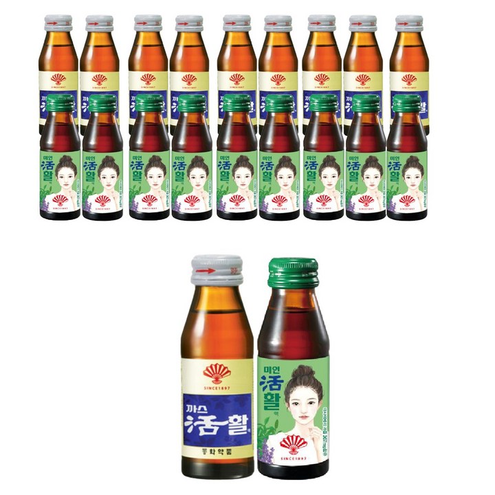 동화약품 부채표 까스활액 75ml 10병 + 동화약품 부채표 미인활액 75ml 10병, 총 20병