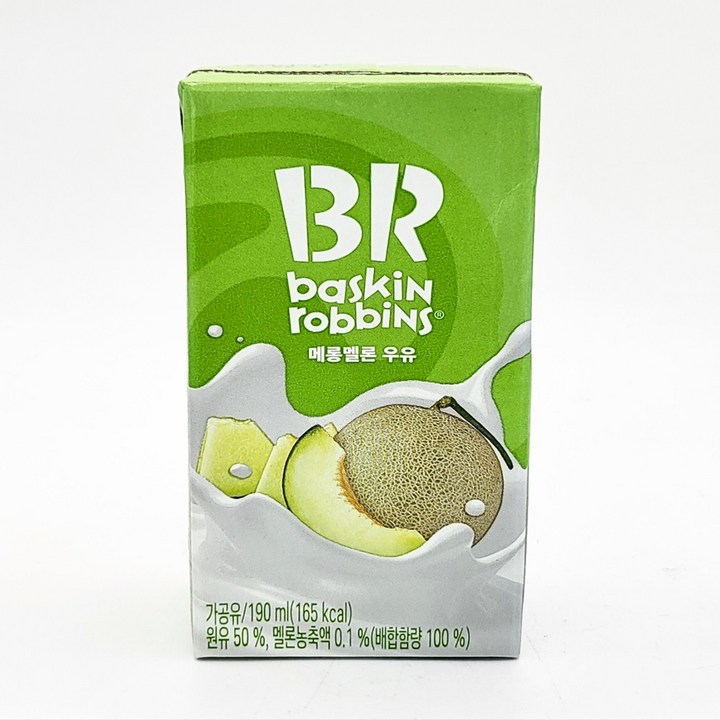 베스킨라빈스 메롱멜론우유, 190ml, 8개
