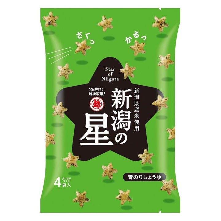 에치고세이카 니이가타의 별 파래김 간장 맛 4개입, 1개, 80g