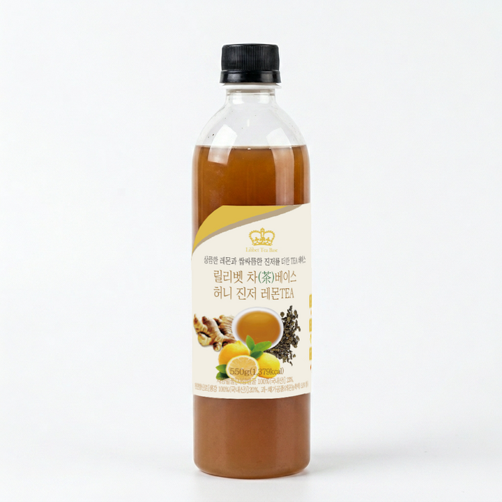 릴리벳 허니 진저 레몬 티베이스 생강청 음료 550g, 1개, 550ml