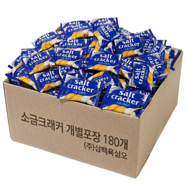 소금 크래커 비스킷 대용량 과자, 180개, 5g