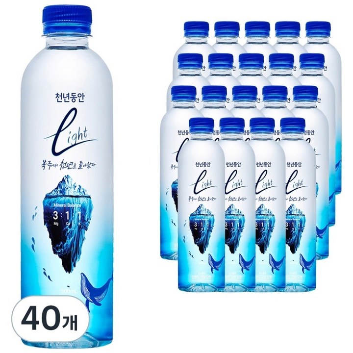 천년동안 Light 해양심층수, 500ml, 40개
