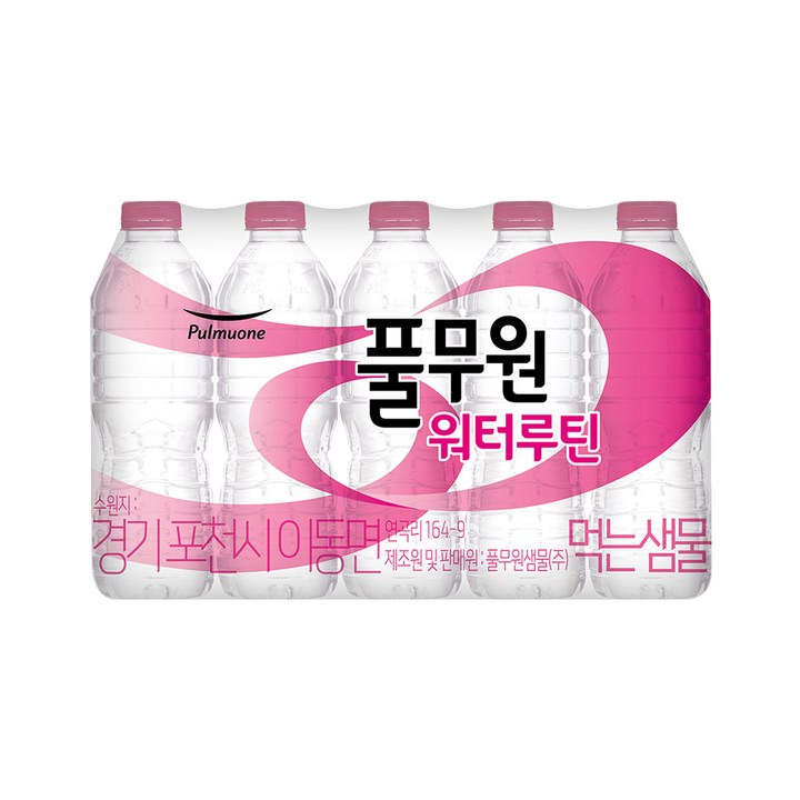 풀무원샘물 워터루틴 먹는샘물 무라벨, 500ml, 40개