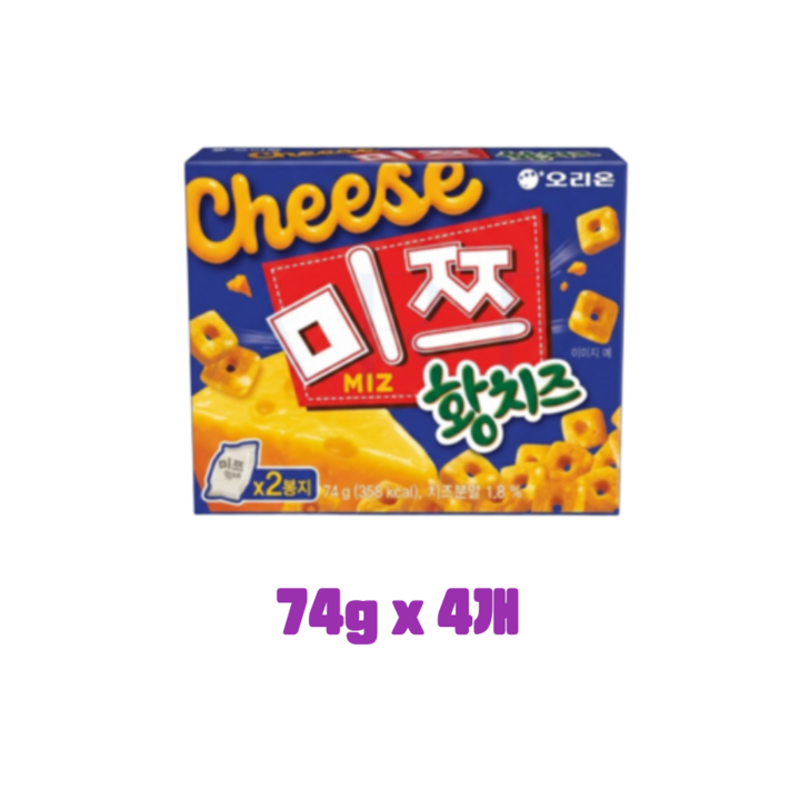 오리온 미쯔 황치즈 6p, 74g, 4개