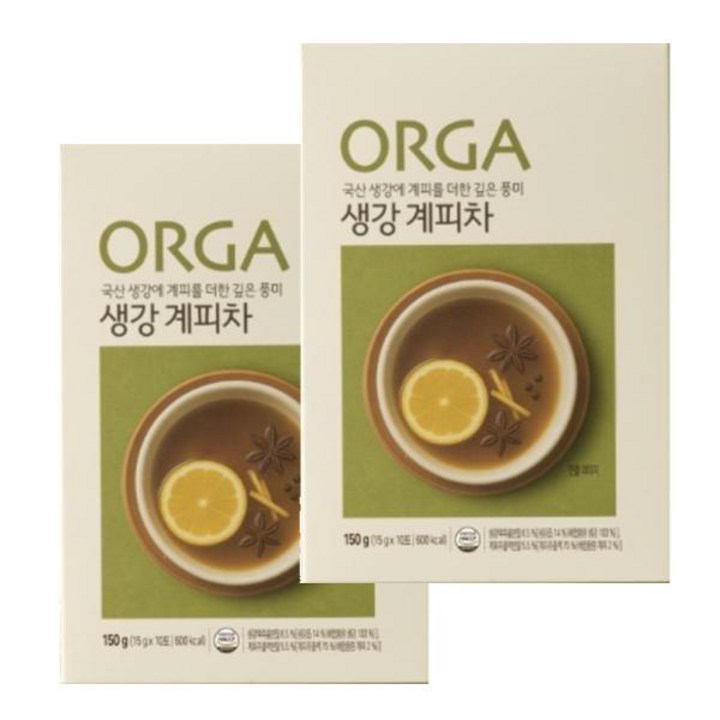 올가홀푸드 생강 계피차, 15g, 10개입, 2개