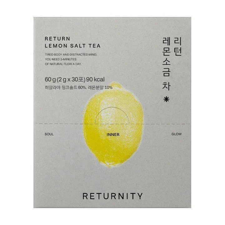 리터니티 리턴 레몬 소금 차, 2g, 30개입, 1박스