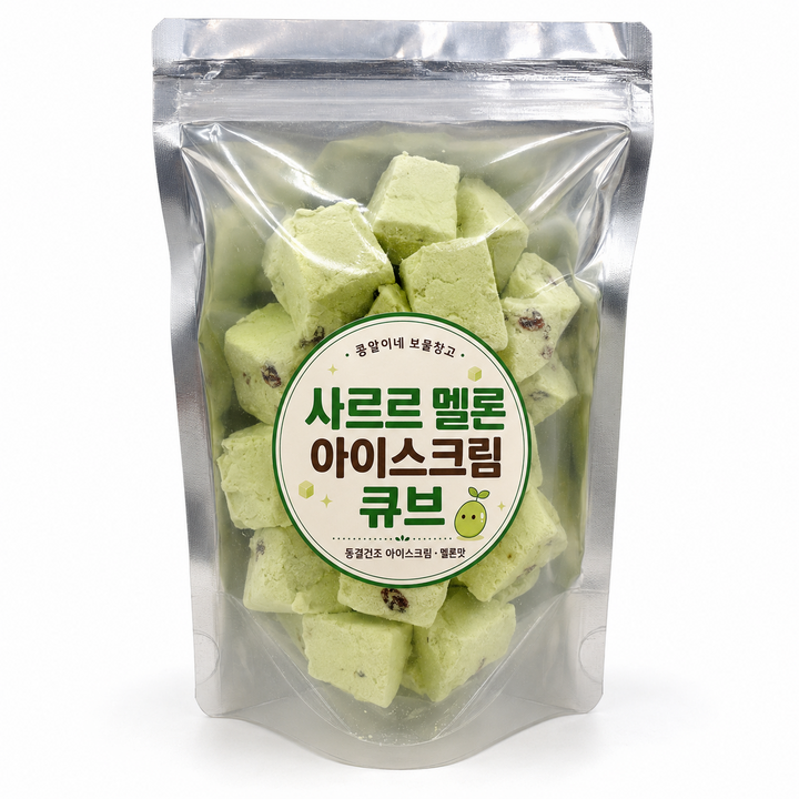 [콩알이네] 사르르 멜론 아이스크림 큐브, 1개, 100g
