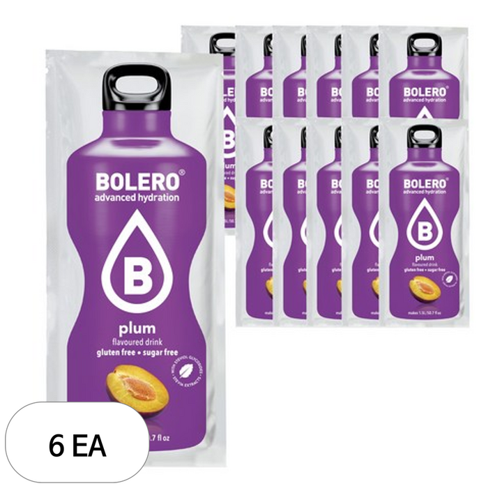 볼레로 2kcal 무설탕 과일워터 대용량 음료 자두, 9g, 12개입, 6개