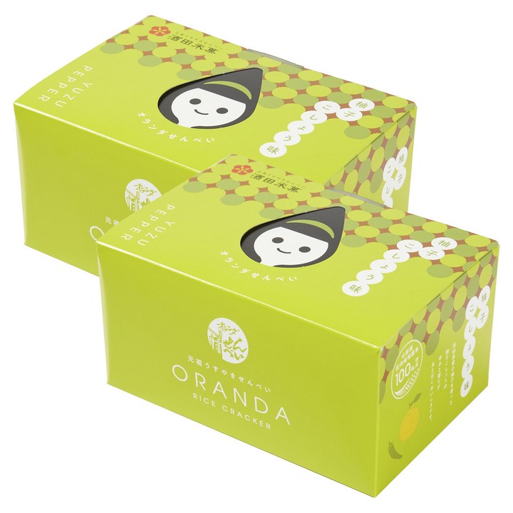 Sakata rice confectionery 오란다 라이스 크래커 유자 후추 맛 12개입, 2개, 57.6g